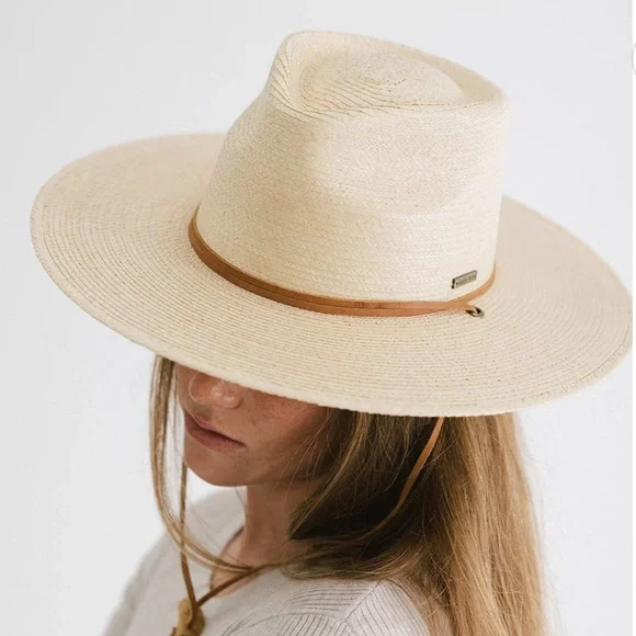 NWT Gigi Pip River Wide Brim Palm Straw Hat - Picture 2 of 9